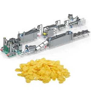 Crunchy Puffed Snack Breakfast Cereal Corn Flakes Making Machine
