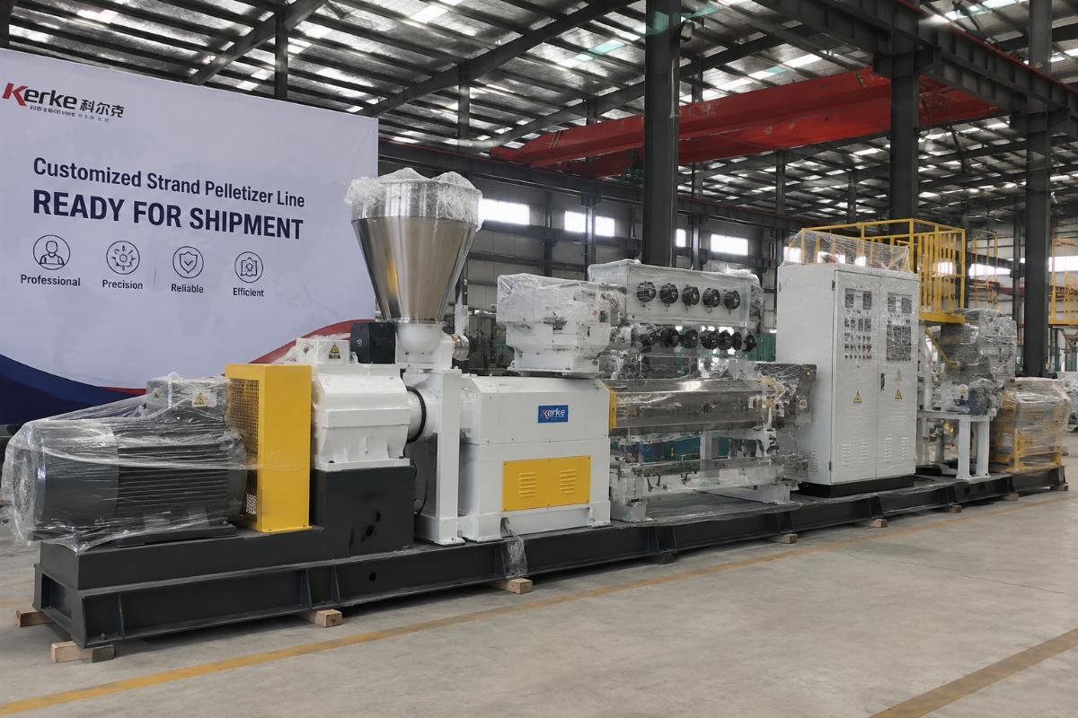 Customized strand pelletizer line ready for shipment