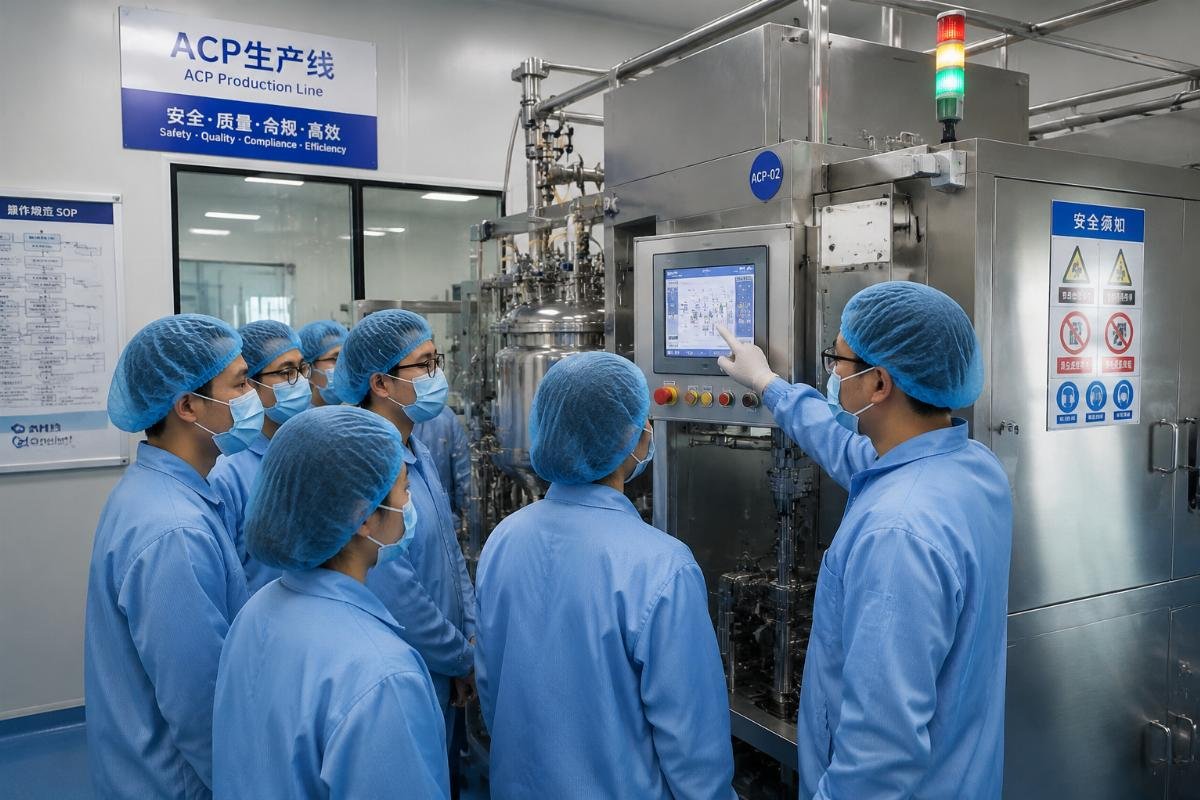 On-site operator training for ACP production line staff