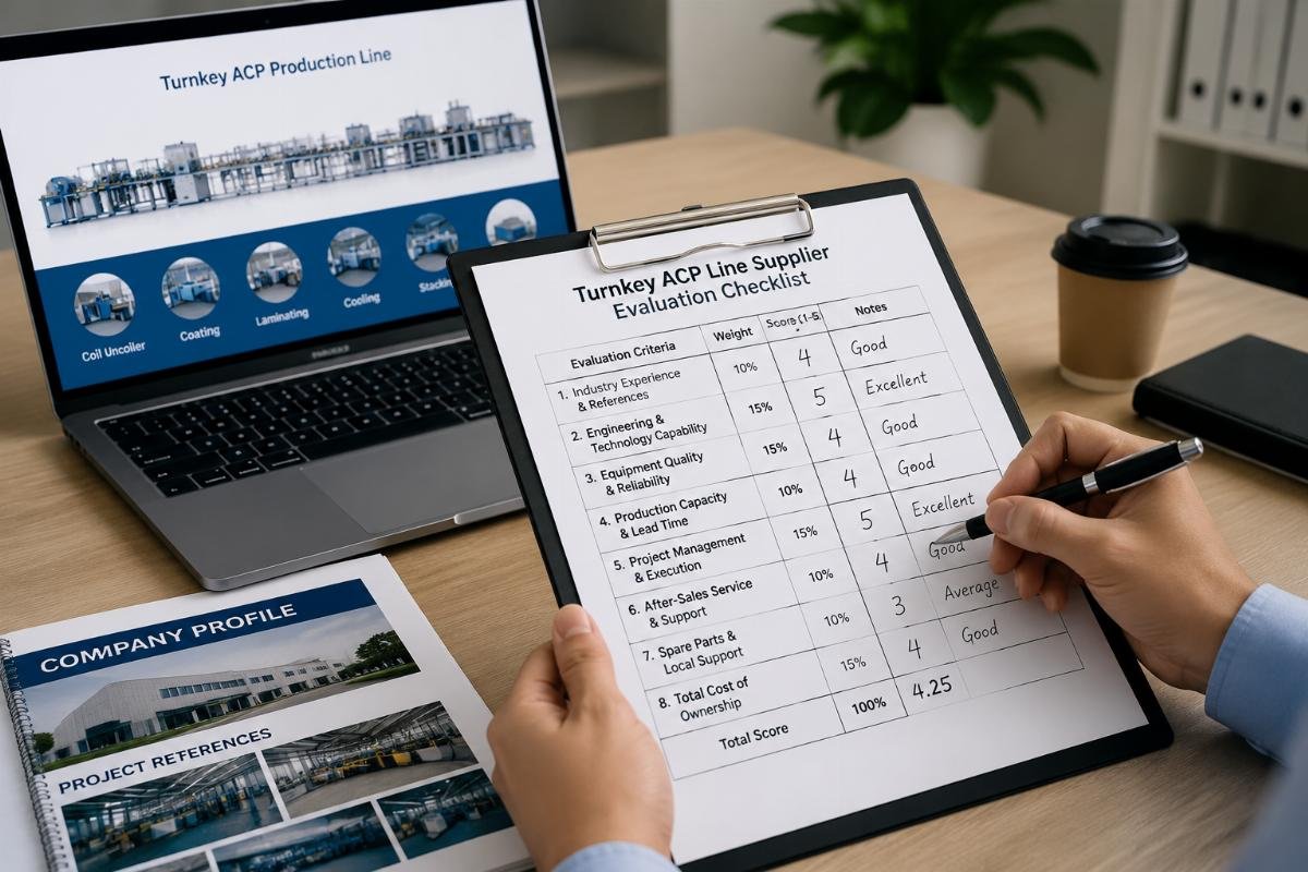 Turnkey ACP line supplier evaluation checklist in use
